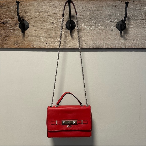 Guess Cherie Convertible Crossbody Flap Bag in Red - Picture 13 of 16